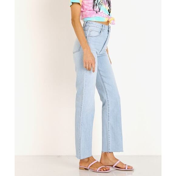 ROLLA'S Womens Comfort Sky Blue Original High Rise Straight Jeans 27 - Picture 3 of 11